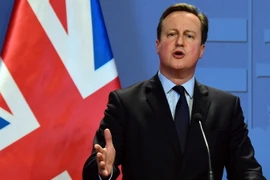Thủ tướng Anh David Cameron phát biểu tại Budapest, Hungary ngày 7/1. (Nguồn: AFP/TTXVN)