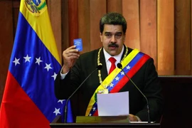 Tổng thống Venezuela Nicolas Maduro tại lễ tuyên thệ nhậm chức ở Caracas, Venezuela ngày 10/1. (Nguồn: THX/TTXVN) 
