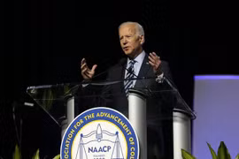 Ứng viên tranh cử Tổng thống Mỹ của đảng Dân chủ, cựu Phó Tổng thống Mỹ Joe Biden tại một diễn đàn ở Detroit, Michigan ngày 24/7/2019. (Nguồn: AFP/TTXVN) 