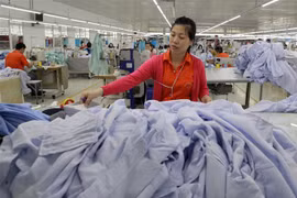 May hàng xuất khẩu sang thị trường Nhật Bản. (Ảnh: Trần Việt /TTXVN) 