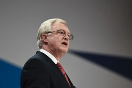 Bộ trưởng Brexit của Anh David Davis trong một cuộc họp ở Birmingham, miền trung Anh ngày 2/10. (Nguồn: AFP/TTXVN)