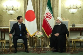 Thủ tướng Nhật Bản Shinzo Abe (trái) trong cuộc gặp Tổng thống Iran Hassan Rouhani tại Tehran ngày 12/6/2019. (Nguồn: AFP/TTXVN) 