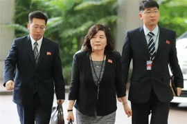 Thứ trưởng Ngoại giao Triều Tiên Choe Son-hui (giữa). (Nguồn: Yonhap/TTXVN)