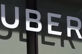 Biểu tượng Uber. (Nguồn: AFP/TTXVN) 