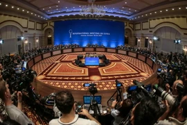 Toàn cảnh cuộc họp tại vòng đàm phán thứ 7 về hòa bình Syria ở Astana, Kazakhstan ngày 31/10. (Nguồn: AFP/TTXVN)