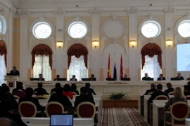 Quang cảnh buổi lễ. (Ảnh: Xuân Khu/TTXVN)