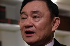 Cựu Thủ tướng Thaksin Shinawatra trả lời phỏng vấn báo chí ở New York, Mỹ ngày 9/3/2016. (Nguồn: AFP/TTXVN)