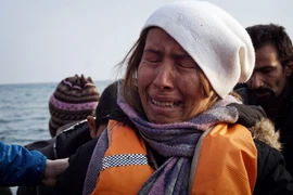 Người di cư tới đảo Lesbos, Hy Lạp ngày 20/3. (Nguồn: AFP/TTXVN)