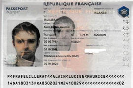 Hộ chiếu của Alain Feuillerat. (Nguồn: lavenir.net)
