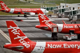 AirAsia là hãng hàng không giá rẻ hoạt động trong khu vực ASEAN. (Nguồn: AFP)