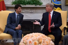 Thủ tướng Canada Justin Trudeau và Tổng thống Mỹ Donald Trump. (Nguồn: AFP/TTXVN)