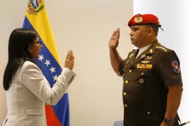 Ông Gustavo Gonzalez Lopez tại buổi tuyên thệ nhậm chức. (Nguồn: aporrea.org) 