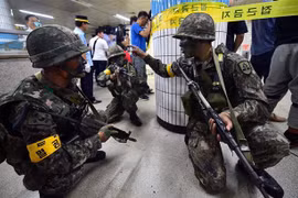 Binh sỹ Hàn Quốc. (Nguồn: AFP/TTXVN) 