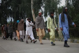 Các tay súng Taliban tại Jalalabad, tỉnh Nangarhar, Afghanistan, ngày 22/11/2018. (Nguồn: THX/TTXVN) 