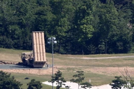 Hệ thống phòng thủ tên lửa tầm cao giai đoạn cuối tại Seongju ngày 19/5. (Nguồn: YONHAP/TTXVN)