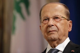 Tổng thống Liban Michel Aoun trong chuyến thăm Paris, Pháp ngày 26/9. (Nguồn: AFP/TTXVN)
