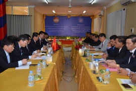 Quang cảnh buổi hội đàm. (Ảnh: Chanh Đa/TTXVN)