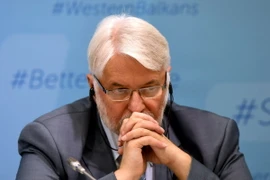 Ngoại trưởng Ba Lan Witold Waszczykowski tại cuộc họp báo ở Budapest ngày 10/7. (Nguồn: AFP/TTXVN)