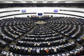 Toàn cảnh cuộc họp Nghị viện châu Âu ở Strasbourg, miền Đông nước Pháp, ngày 26/3/2019. (Nguồn: AFP/TTXVN) 