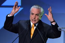 Tổng thống Brazil Michel Temer. (Nguồn: AFP/TTXVN)