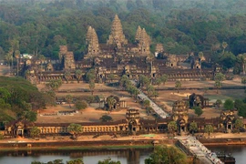 Quang cảnh khu đền Angkor Wat ở tỉnh Siem Reap, cách thủ đô Phnom Penh của Campuchia 314km về phía Tây Bắc. (Nguồn: AFP/TTXVN) 
