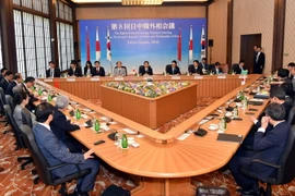 Toàn cảnh một cuộc hội đàm của Ngoại trưởng ba nước hồi năm 2016. (Nguồn: EPA/TTXVN)