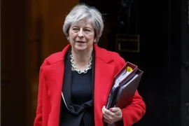 Thủ tướng Anh Theresa May sau cuộc họp ở London ngày 15/11. (Nguồn: AFP/TTXVN)