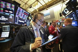 Giao dịch viên tại Sàn giao dịch chứng khoán New York, Mỹ, ngày 10/5/2019. (Nguồn: THX/TTXVN) 