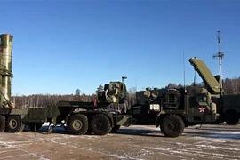 Hệ thống S-400 Triumph trong một cuộc diễn tập tại Elektrostal, ngoại ô Moskva, Nga. (Nguồn: AFP/TTXVN) 