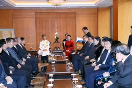 Chủ tịch Quốc hội Nguyễn Kim Thị Ngân tiếp các đại biểu dòng họ Lý đang sinh sống tại Hàn Quốc. (Ảnh: Trọng Đức/TTXVN) 