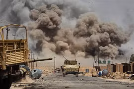 Các lực lượng Iraq trong chiến dịch truy quét IS tại Tal Afar ngày 29/8/2017. (Nguồn: AFP/TTXVN) 