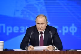 Tổng thống Nga Vladimir Putin. (Nguồn: AFP/ TTXVN) 