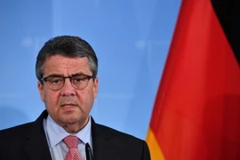 Ngoại trưởng Đức Sigmar Gabriel trong cuộc họp báo tại Berlin ngày 9/10. (Nguồn: AFP/TTXVN)