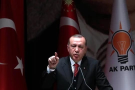 Tổng thống Thổ Nhĩ Kỳ Recep Tayyip Erdogan. (Nguồn: AFP/TTXVN)