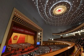 Lễ bế mạc diễn ra tại Đại lễ đường Nhân dân ở Bắc Kinh. (Nguồn: AFP/TTXVN)