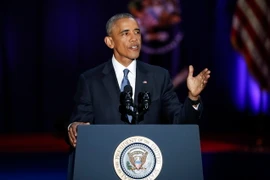 Tổng thống sắp mãn nhiệm Mỹ Barack Obama. (Nguồn: EPA/TTXVN)