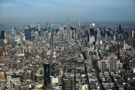 Các tòa nhà chọc trời tại thành phố New York, Mỹ ngày 10/4. (Nguồn: AFP/TTXVN)
