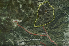 ​Bãi thử hạt nhân Pyunggye-ri của Triều Tiên. (Nguồn: 38 North.Org/TTXVN)