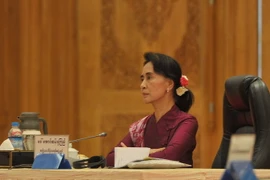 Thủ lĩnh Đảng Liên đoàn Quốc gia vì Dân chủ (NLD) đối lập Myanmar, bà Aung San Suu Kyi. (Nguồn: AFP/TTXVN)