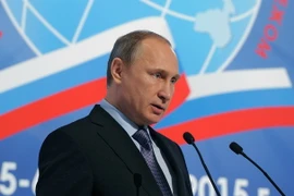 Tổng thống Nga Vladimir Putin phát biểu tại một hội nghị ở thủ đô Moscow ngày 5/11. (Nguồn: AFP/TTXVN)