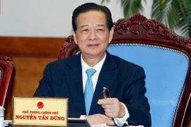 Thủ tướng Nguyễn Tấn Dũng phát biểu kết luận phiên họp. (Ảnh: Đức Tám/TTXVN)