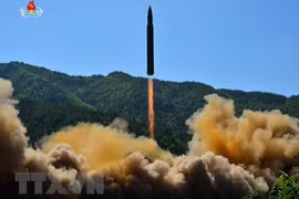 Tên lửa Triều Tiên. (Nguồn: Yonhap/TTXVN) 