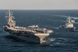 Tàu sân bay Mỹ USS Ronald Reagan. (Nguồn: Yonhap/TTXVN)