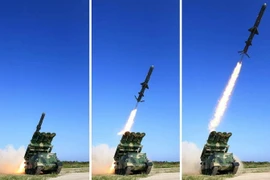 Một vụ thử tên lửa của Triều Tiên. (Nguồn: Yonhap/TTXVN)