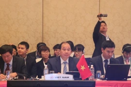 Thứ trưởng Bộ Công Thương Nguyễn Cẩm Tú tại Hội nghị RCEP. (Ảnh: Kim Dung-Chí Giáp/Vietnam+)
