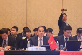 Thứ trưởng Bộ Công Thương Nguyễn Cẩm Tú tại Hội nghị RCEP. (Ảnh: Kim Dung-Chí Giáp/Vietnam+)