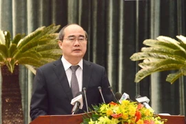 Bí thư thành ủy Thành phố Hồ Chí Minh Nguyễn Thiện Nhân. (Ảnh: Thanh Vũ/TTXVN)