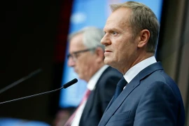 Chủ tịch EC Donald Tusk tại cuộc họp báo ở Brussels (Bỉ) ngày 19/10. (Nguồn: THX/TTXVN)