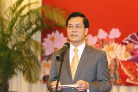 Thứ trưởng Bộ Ngoại giao Hà Kim Ngọc phát biểu tại buổi gặp gỡ. (Ảnh: An Đăng/TTXVN)