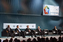 Lãnh đạo các nước tham dự Hội nghị thượng đỉnh BRICS ở Brasilia, Brazil ngày 13/11/2019. (Nguồn: AFP/TTXVN) 